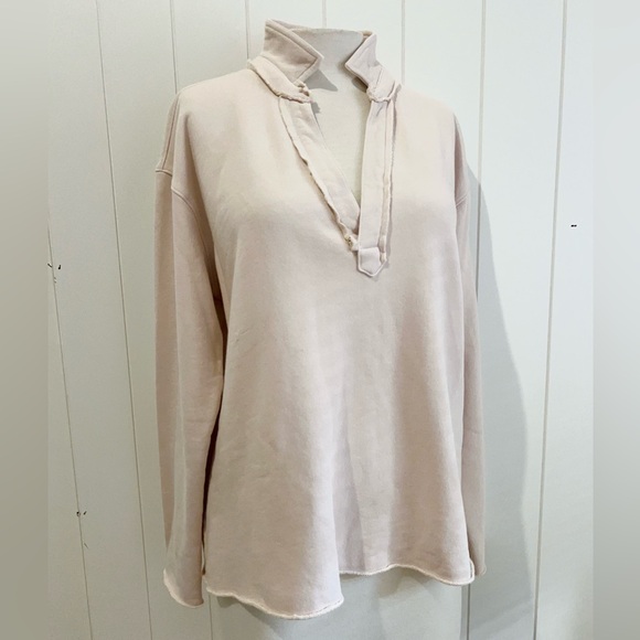 Frank & Eileen NWOT Sweatshirt V-Neck Long Sleeves Size L Pink - Picture 6 of 13